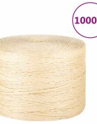 vidaXL Provaz 100% sisal 3 mm 1 000 m