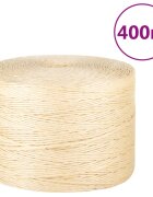 vidaXL Provaz 100% sisal 3 mm 400 m