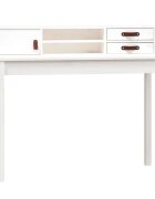 vidaXL Psací stůl bílý 110x50x93 cm masivní borové dřevo