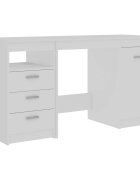 vidaXL Psací stůl bílý 140 x 50 x 76 cm kompozitní dřevo