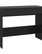 vidaXL Psací stůl černý 101 x 50 x 765 cm kompozitní dřevo