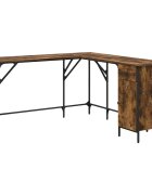 vidaXL Psací stůl kouřový dub 141 x 141 x 75 cm kompozitní dřevo