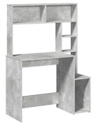 vidaXL Psací stůl s policemi betonově šedý 100x45x140 cm kompozit