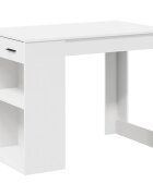 vidaXL Psací stůl se zásuvkou a policí bílý 102x62x775 cm kompozit