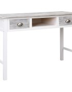 vidaXL Psací stůl šedý 110 x 45 x 76 cm dřevo
