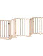 vidaXL Psí branka s dvířky skládací 6 panelů 300 cm topolové dřevo