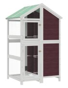 vidaXL Ptačí voliéra moka 97 x 81 x 152 cm masivní borové dřevo