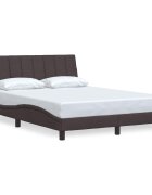 vidaXL Rám postele bez matrace Hanko tmavě hnědý 140 x 190 cm textil