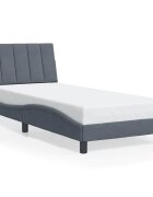 vidaXL Rám postele bez matrace Hanko tmavě šedá 90 x 190 cm samet