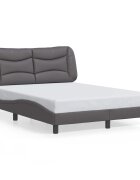 vidaXL Rám postele bez matrace Hvar šedý 120x200 cm umělá kůže