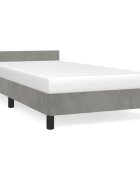 vidaXL Rám postele bez matrace světle šedá 80 x 200 cm samet