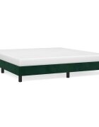 vidaXL Rám postele bez matrace tmavě zelená 180 x 200 cm samet