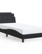 vidaXL Rám postele bez matrace Zadar černý 100x200 cm umělá kůže