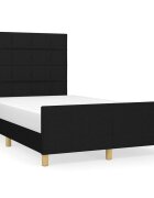 vidaXL Rám postele bez matrací černá 120x190 cm textil