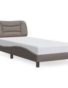 vidaXL Rám postele bez matrací Hvar taupe 80x200 cm textil