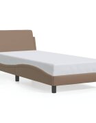 vidaXL Rám postele Dover cappuccino 90x190 cm umělá kůže