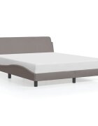 vidaXL Rám postele Dover taupe 160 x 200 cm textil