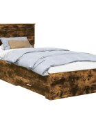 vidaXL Rám postele Kouřový dub 90 x 190 cm Kompozitní dřevo