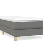 vidaXL Rám postele s boxspringem tmavě šedá 90 x 190 cm textil