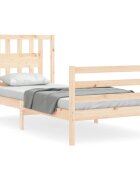 vidaXL Rám postele s čelem 100 x 200 cm masivní dřevo