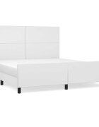 vidaXL Rám postele s čelem bílý 180x200 cm umělá kůže