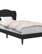 vidaXL Rám postele s čelo Černá 90 x 200 cm Samet