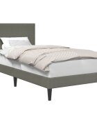 vidaXL Rám postele s čelo Světle šedá 80 x 200 cm Žebrovaná látka