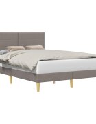 vidaXL Rám postele s čelo Taupe 160 x 200 cm Textil