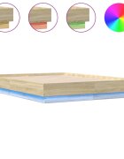 vidaXL Rám postele s LED osvětlením dub sonoma 120 x 190 cm