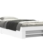 vidaXL Rám postele s úložným prostorem se zásuvkou Bílá 80 x 200 cm