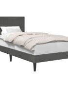 vidaXL Rám postele Tmavě šedá 90 x 200 cm Žebrovaná látka