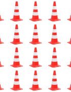 vidaXL Reflexní dopravní kužely 20 ks červené a bílé 50 cm