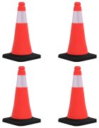vidaXL Reflexní dopravní kužely s těžkými základnami 4 ks 50 cm