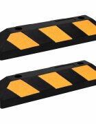 vidaXL Reflexní parkovací dorazy 2 ks 56 x 15 x 10 cm guma