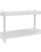 vidaXL Regálová jednotka 2 pater 100 x 40 x 555 cm PP Bílá