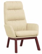 vidaXL Relaxační křeslo krémové textil