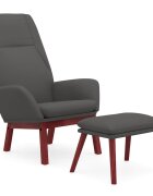 vidaXL Relaxační křeslo s podnožkou tmavě šedé textil
