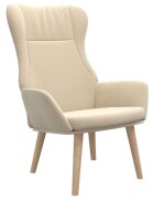 vidaXL Relaxační židle krémová textil