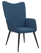 vidaXL Relaxační židle modrá textil