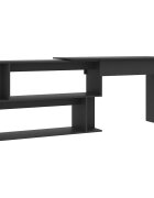 vidaXL Rohový psací stůl šedý 200 x 50 x 76 cm dřevotříska