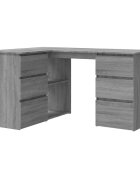 vidaXL Rohový psací stůl šedý sonoma 145x100x76 cm kompozitní dřevo