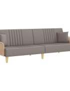 vidaXL Rozkládací pohovka s područkami taupe textil