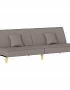 vidaXL Rozkládací pohovka taupe textil