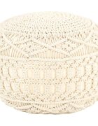 vidaXL Ručně vyrobený sedací puf macramé 45 x 30 cm bavlna
