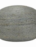 vidaXL Ručně vyrobený sedací puf olivově zelený 45 x 30 cm juta