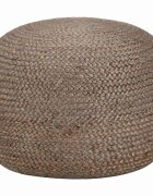 vidaXL Ručně vyrobený sedací puf světle šedý 45 x 30 cm juta
