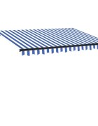 vidaXL Ručně zatahovací markýza s LED světlem 350 x 250 cm modrobílá