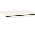 vidaXL Ručně zatahovací markýza s LED světlem 400 x 350 cm krémová