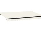 vidaXL Ručně zatahovací markýza s LED světlem 450 x 350 cm krémová