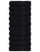 vidaXL Ručníky do sprchy FROGN 10 ks černé 70x140 cm 360 g/m²